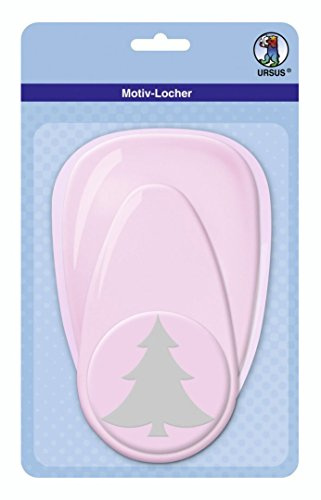 Ursus 19460025 - Motivlocher Tannenbaum, jumbo, ca. 76,2 mm, rosa