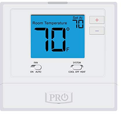 PRO1 T701 24 V, 4 INCH Display, 90% Non-CONDENSING Humidity, Blue Backlight, Non-PROGRAMMABLE, Thermostat