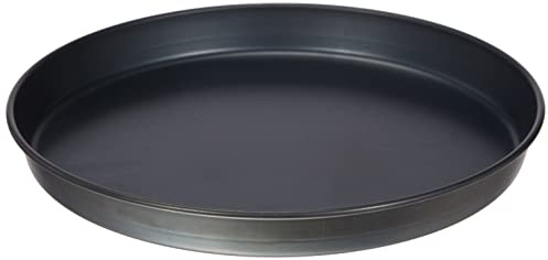 FMprofessional Pizzablech Ø 24 cm, hochwertiges Pizzabackblech, rundes Backblech aus Blaublech, Blech für tiefgekühlte und selbstgemachte Pizza, qualitative Pizzaform, Menge: 1 Stück