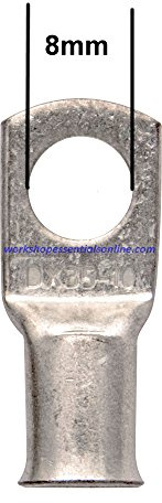 Copper Tube Terminals Pack of 20 16mm² x 8mm Used for Cable Ends, Battery Eyelets, Lug Ends and Soldered Terminals