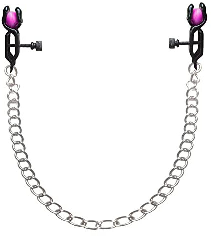 OnundOn Morsetti per capezzoli per capezzoli sessuali con catena in metallo, morsetti per capezzoli per BDSM erotici SM, giocattoli sessuali estremi