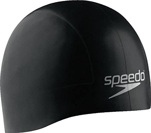 Speedo Unisex-vuxen badmössa silikon aqua V, Speedo svart, medium