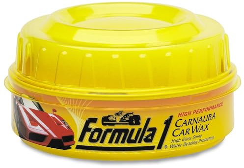 Formula 1 Carnauba Car Wax Paste – 8oz – Micro-Polishing Wax for Cars, Removes Scratches & Haze, Enhances Paint Color – Long-Lasting High-Gloss Shine, Safe for Clear Coats, includes Sponge Applicator