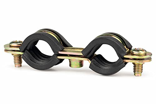 INDEX A PERFECT FIXING ABDI0028 - Abrazadera doble isofonica M-6 bicromatado 28