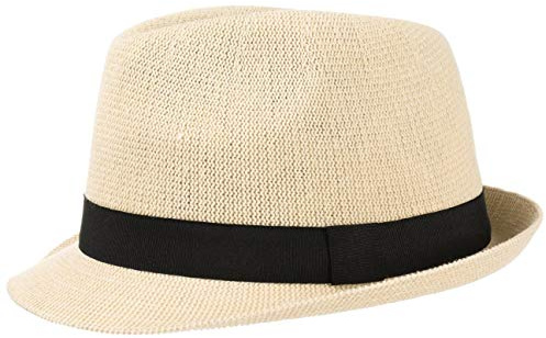 CHILLOUTS Bardolino Trilby Baumwollhut Stoffhut Fedora Hut Damen/Herren - Sonnenhut Strandhut mit Ripsband Sommer Frühling-Sommer