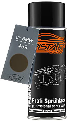 TRISTARcolor Autolack Spraydose für BMW 469 Olivgrün Metallic/Oliv Metallic Basislack Sprühdose 400ml