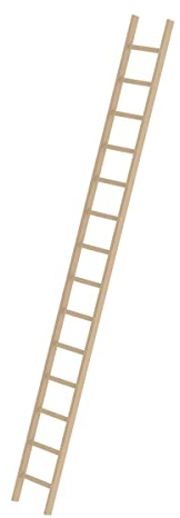 Holz-Anlegeleiter 14 Sprossen Arbeitshöhe bis ca. 5,30 m