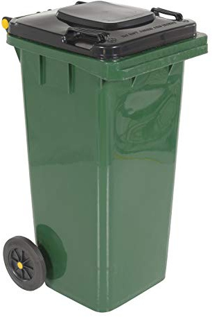 Vestil TH-32-GRN Polyethylene Garbage Can, 18-1/2 Width x 37-1/2 Height x 22 Depth, 32-Gallon Capacity, Green