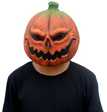 CreepyParty Pumpkin Mask Scary Latex Full Head Mask Fancy Dress Scarecrow Decoration Halloween Costume Party