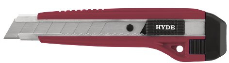 Hyde 42030 Auto-Lock Utility Knife with 3 18mm Snap-Off Blades
