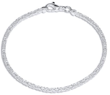 Königsarmband 925 Sterling Silber - Silberarmband 2.5mm Breit - 23cm KA0025