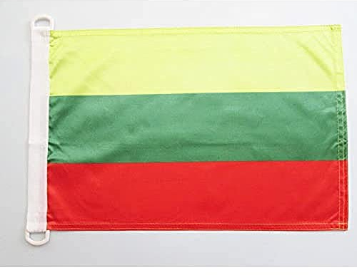 AZ FLAG Lithuania Boat Flag 12x18 in Mesh Polyester Plastic Rings