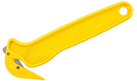 Pacific Handy Cutter DFC364 Film Cutter, w/ Tape Splitter, Disposable, Yellow, 6 Packs