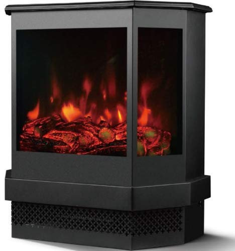 Syntrox Germany Elektrokamin Valencia Standgerät elektrischer Kamin Schwarz