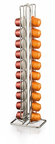 Macom Just Kitchen 601 Totem Coffee Compatibile con Nespresso Portacaspule caffè, Chrome, Grigio