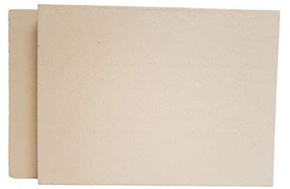 2 piastre in argilla refrattaria, 40 x 30 x 3 cm