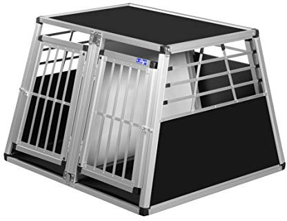 Alpuna Hundebox N3 > 92x97x68,5cm Doppelbox Notausstieg