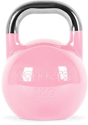 MSPORTS Kettlebell Competition 8 kg | Professional Studio Qualität | inkl. Übungsposter | Wettkampf Kugelhantel
