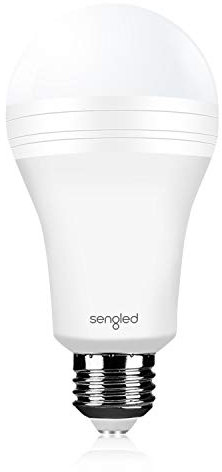 Sengled Lampadina di emergenza a LED con batteria ricaricabile integrata, 3 ore di luce in interruzione di corrente, attacco E26 A19, equivalente a 40W