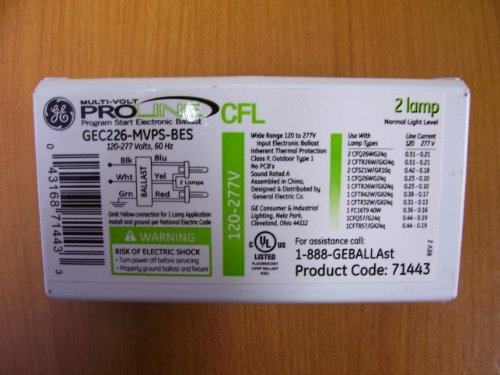 GE 71443 - GEC226-MVPS-BES Compact Fluorescent Ballast