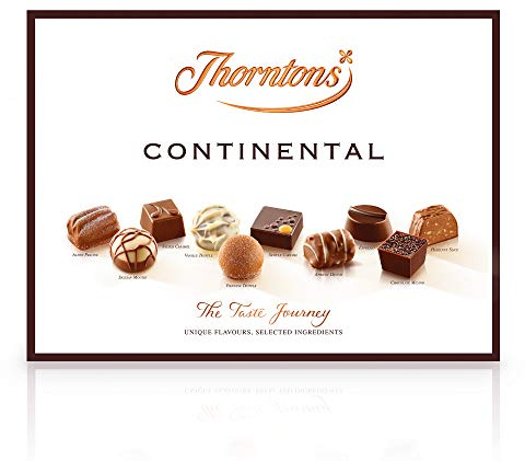Thorntons Continental Collection, Chocolate Hamper Gift Box, Inspired by European Flavours, Assorted Milk, White and Dark Chocolates, 284g