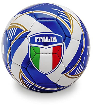 Mondo Toys - Pallone da Calcio cucito TEAM ITALIA - size 5 - 400 g - colore bianco/azzurro - 13408