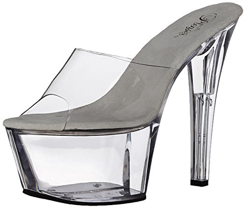 Pleaser SKY-301 - Sandalias de vestir para mujer, color transparentes, talla 42