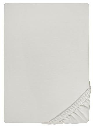 biberna Feinjersey Spannbettlaken 180x200-200x200 cm grau | 100% Baumwolle Spannbetttuch für Doppelbetten | Atmungsaktiv, Bügelfrei & mit Rundumgummizug | Oeko-TEX Zertifiziert | Modell 0077144