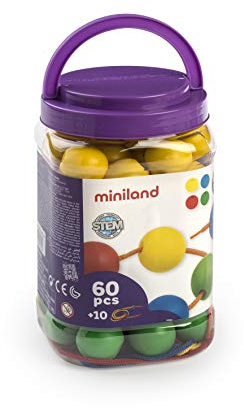 Miniland Bolas ensartables 60 pcs 35mm
