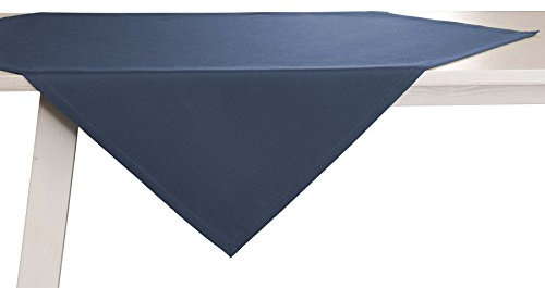 Pichler COMO_100/100_NB sportiv und pflegeleicht - Mitteldecke 100 x 100 cm nachtblau