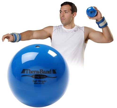 Theraband Gymnastikball mit weichem Gewicht, 11,4 cm Durchmesser, für Krafttraining und Reha-Übungen, Pilates, Yoga, Toning-Workouts, Heimtrainingsgeräte