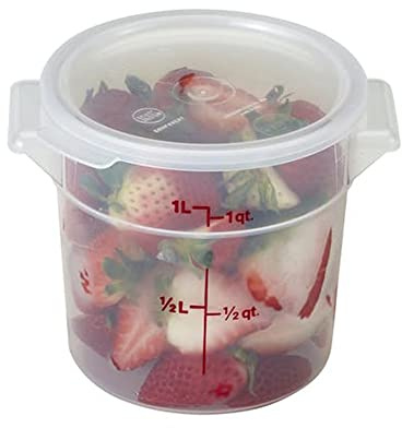 Cambro (RFS1PP190) 1 qt Round Polypropylene Food Storage Container - Camwear®