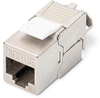DIGITUS Modulo Keystone Cat-6A schermato - 1 pezzo - Jack RJ45 - 500 MHz 10GBase-T - AWG 26-22 - Progettabile - Con fascetta - Montaggio senza attrezzi