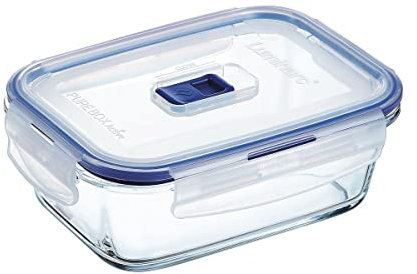 Luminarc Pure Box Active Recipiente Rectangular Hermético Vidrio 16x11x7cm - 82cl Sodo Apto Microondas Apto Frigorífico Reciclable