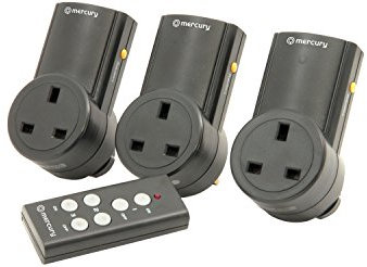 AVL60 - REMOTE CONTROL MAINS SOCKET ADAPTOR SET of 3 SAFETY REDUCE FIRE RISK IDEAL FOR INDIVIDUAL CONTROL OF ELECTRICAL APPLIANCES 30M RANGE