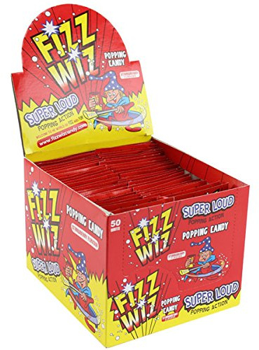 Fizz Wizz Erdbeeren Laut Knallende Bonbons Mitgebseltüte Füller & Geschenk - 50 Pk