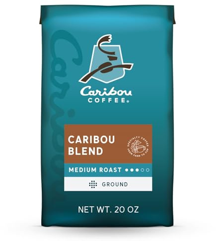 Caribou Coffee, Medium Roast Ground Coffee, 100% Arabica Coffee - Caribou Blend 20 Ounce Bag