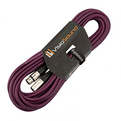 Male to Female XLR Mic Lead Balanced Microphone Patch Cable (Purple, 10m) | Noiseless OFC Balanced Microphone, Signal, Audio, Patch Cable / 8 Colours