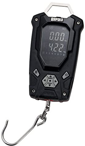 Rapala Unisex-Adult Rapala-25kg RCD Digital Scale-Angelzubehör Fischwaage-Maximal unterstütztes Gewicht von 25kg-Leicht ablesbares LCD-Display Peson, Schwarz, Einzigartig