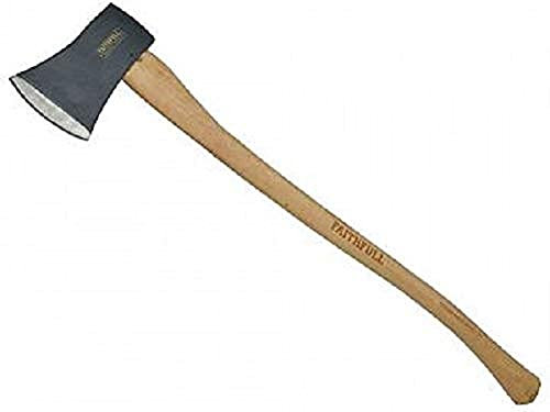 Faithfull Felling Axe with FSC Hickory Shaft & Tempered Carbon Steel Head – Forestry Axe for Tree Removal - 2kg (4.1/2lb)