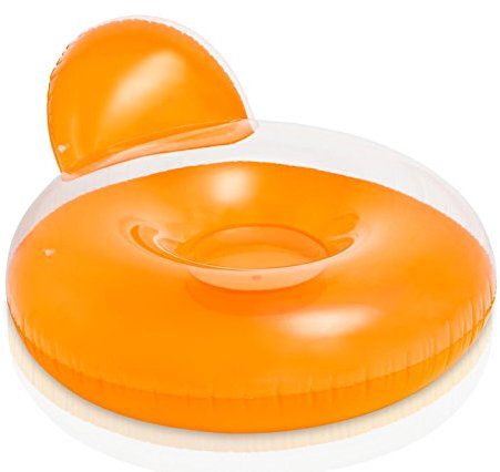 Intex, materassino ad aria con schienale, adatto per la piscina in giardino