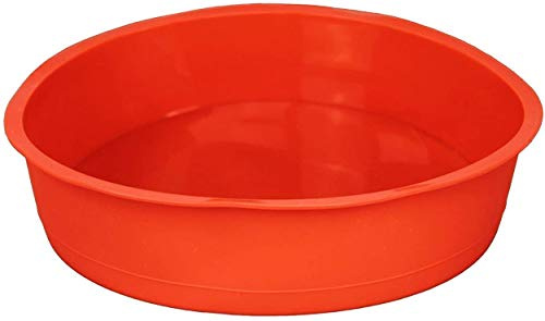 GMMH Original silikonbakform rund diameter 26 cm kakform kakform brödform fruktbas (röd)