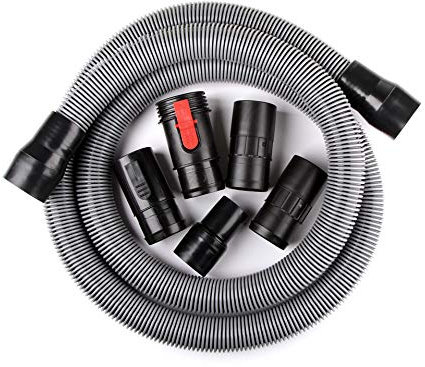 WORKSHOP WS17823A - Manguera de aspiradora húmeda/seca, 4,76 cm x 3 m, grado comercial, muy resistente