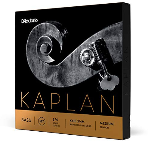 D'Addario Kaplan Bass Strings - Full Set - K610 3/4M - For Upright Bass, Double Bass - 3/4 Scale, Medium Tension