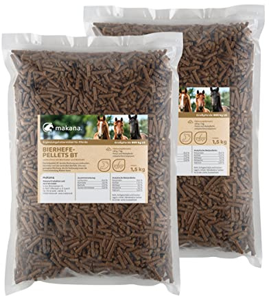 Makana Bierhefepellets BT mit Leinkuchen und Bierhefe BT 2er Pack (2 x 1,5 kg)