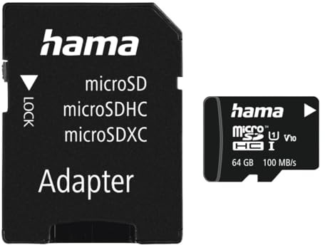 Hama microSDXC 64GB - memory cards (MicroSDXC, Black, UHS-I, Class 10, SD)