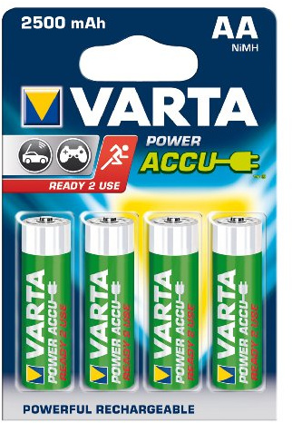 Varta 56776 AA Mignon Akku (2500mAh, 4er Blister)