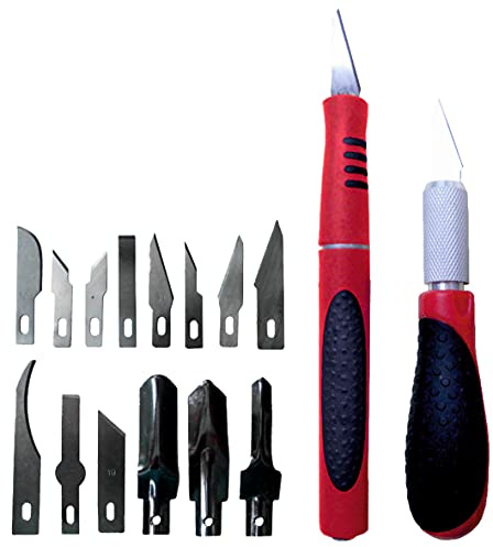Werkzeyt hobbyknivset, 16 stycken/B20896, silver, svart, röd