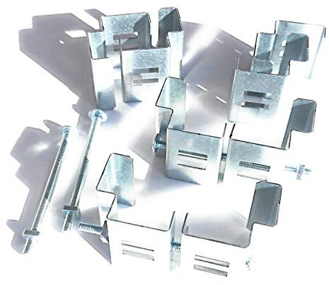 Postfix® Slotted Concrete Fence Post Brackets - Fit 4 x 4 Posts, 4 SETS - Clamp On, NO Drilling!