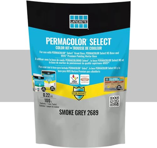 Permacolor SELECT Grout Color Kit (40+ Colors Available) (Smoke Grey)